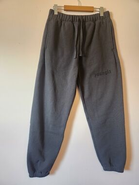 YoungLA Cloud 9 Charcoal Gray Jogger Pants #266 Size L EUC